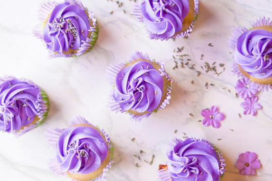 Lavender Cupcakes with Buttercream Frosting