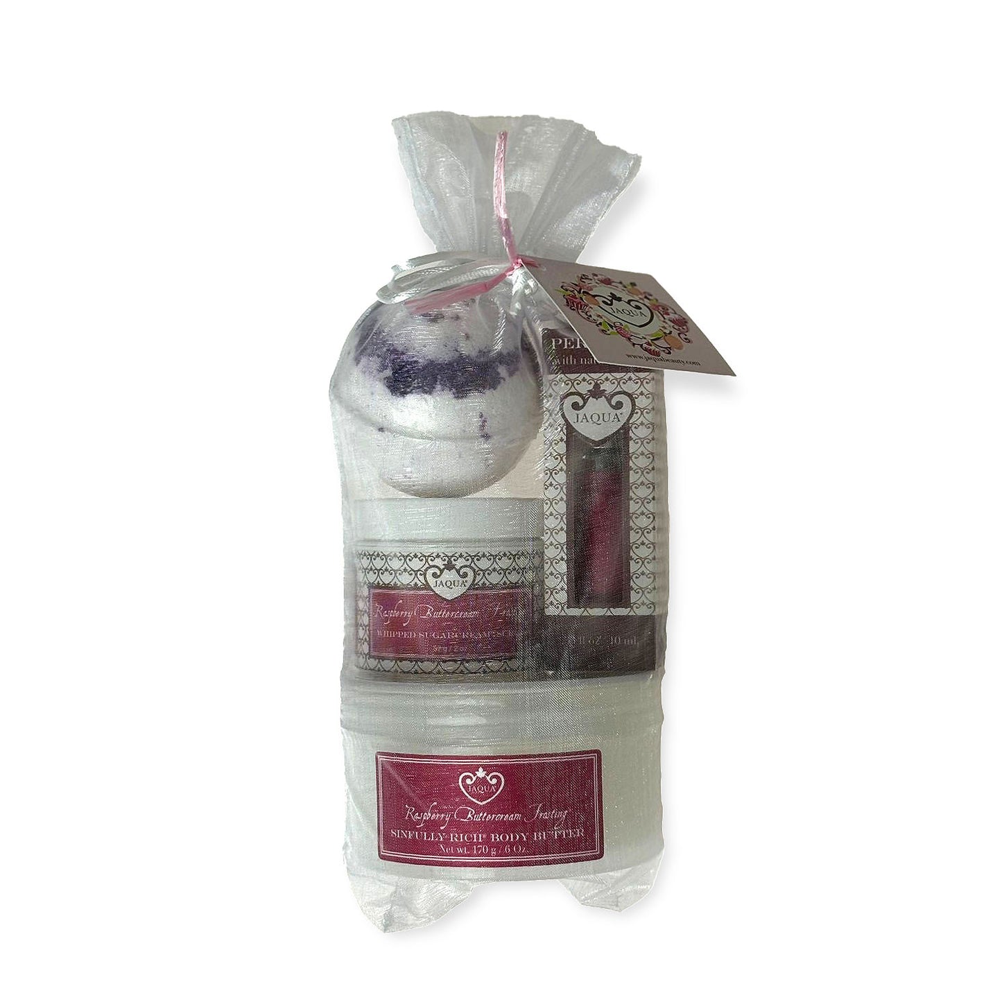Raspberry Buttercream Sweet Escape Gift Set - Body Butter, Perfume Oil, Sugar Scrub & Bath Bomb
