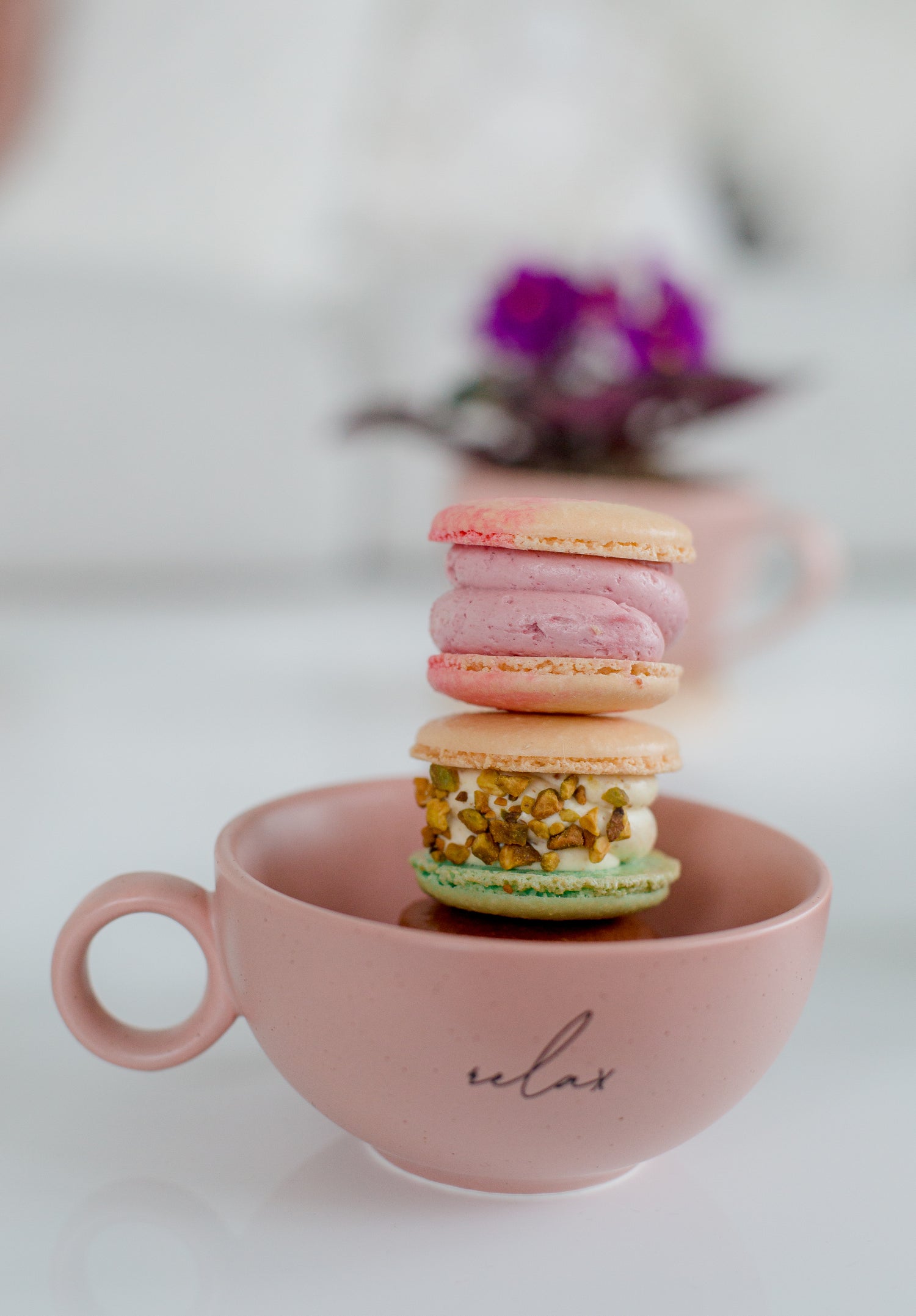 Macarons in Teapot