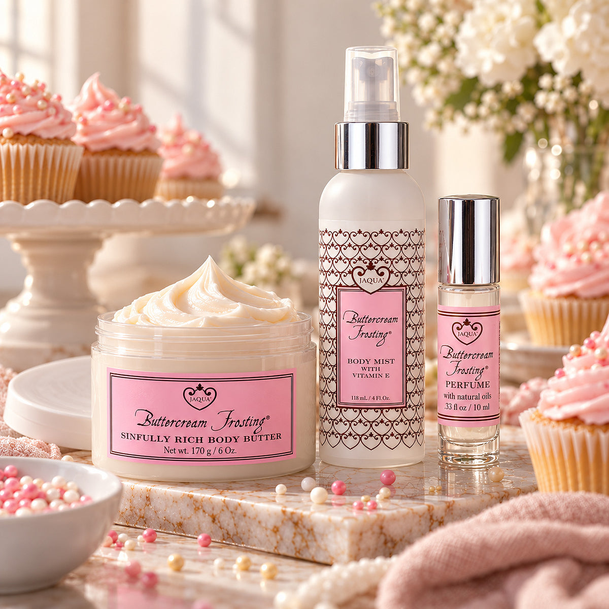 Buttercream Frosting Triple Layer Set - Body Butter, Body Mist & Perfume Oil