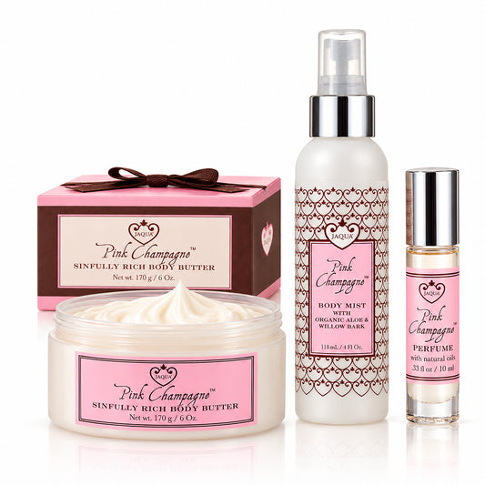 Pink Champagne Triple Layer Set - Body Butter, Body Mist & Perfume Oil
