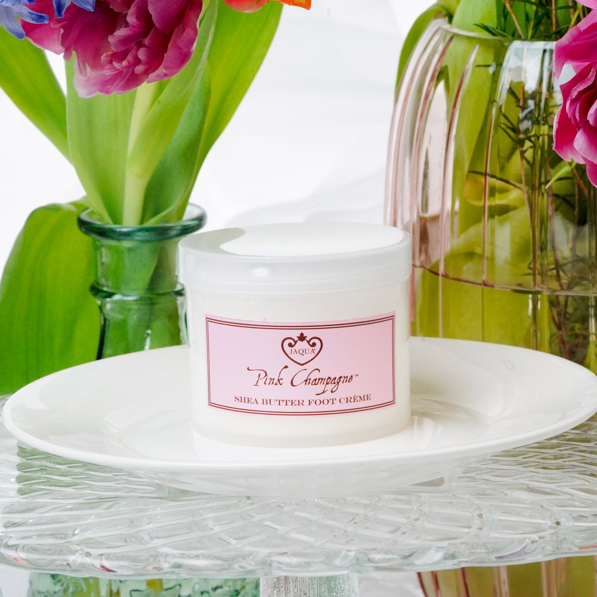 Pink Champagne Floral Foot Cream